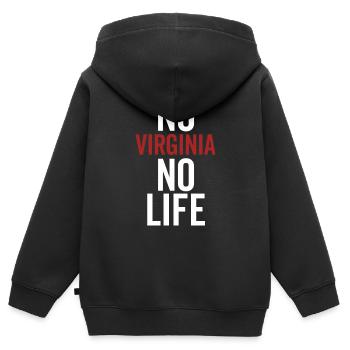 Kein Virginia Kein Leben - Kinder Premium Organic Zip Hoodie - Schwarz - Hinten - AI Model Kid Male (0cm)