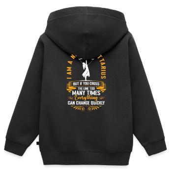Horoscope Astrologie Energie - Sweat Premium à capuche zippé enfant bio - noir - Dos - AI Model Kid Male (0cm)