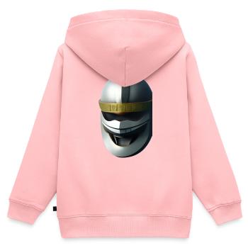 Ninjas warriors - Sweat Premium à capuche zippé enfant bio - rose - Dos - AI Model Kid Female (0cm)