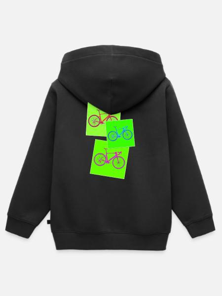 Funbikes - Kinder Premium Organic Zip Hoodie - Schwarz