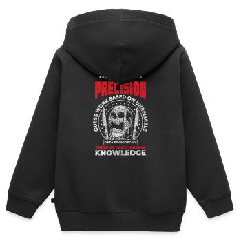 Schlachter Metzgerei Wurst Schlachtermesser - Kinder Premium Organic Zip Hoodie - Schwarz - Hinten - AI Model Kid Male (0cm)