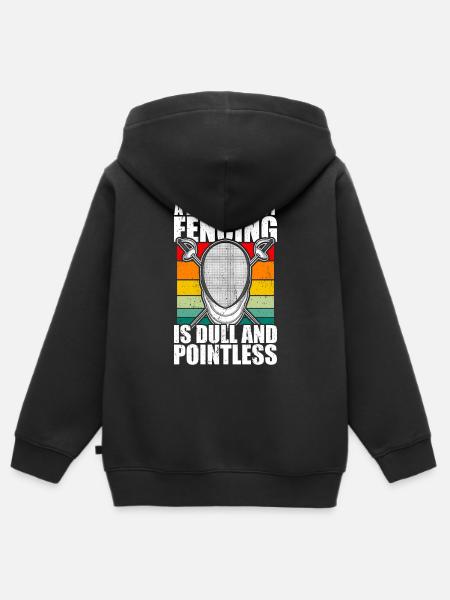 Fechter Fechter - Kinder Premium Organic Zip Hoodie - Schwarz