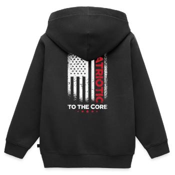 Patriotism American Flag Independence Day - Kids Premium Organic Zip-up Hoodie - black - Back - AI Model Kid Male (0cm)