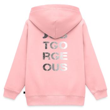 just gorgeous - Kinder Premium Organic Zip Hoodie - Rosa - Hinten - AI Model Kid Female (0cm)