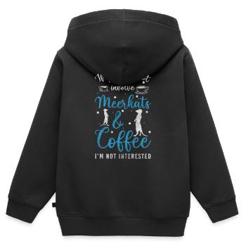 Wildnis Natur Süß - Kinder Premium Organic Zip Hoodie - Schwarz - Hinten - AI Model Kid Male (0cm)