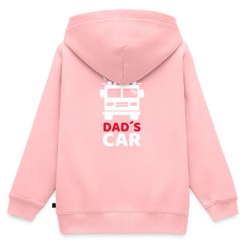 Daddy's Car Fire Brigade - Kids Premium Organic Zip-up Hoodie - rose - Back - AI Model Kid Female (0cm)