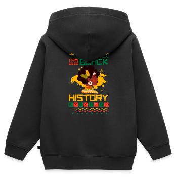 Afrika Elefant Natur Serengeti - Kinder Premium Organic Zip Hoodie - Schwarz - Hinten - AI Model Kid Male (0cm)
