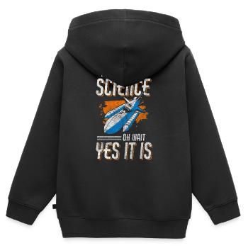 Universum Planet Astronomie Kosmos - Kinder Premium Organic Zip Hoodie - Schwarz - Hinten - AI Model Kid Male (0cm)