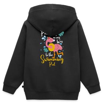 Party Partymonster Erholung Sommer - Kinder Premium Organic Zip Hoodie - Schwarz - Hinten - AI Model Kid Male (0cm)