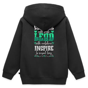Chef Büro Manager Angestellter - Kinder Premium Organic Zip Hoodie - Schwarz - Hinten - AI Model Kid Male (0cm)