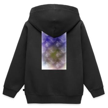 Les anges et le ciel - Sweat Premium à capuche zippé enfant bio - noir - Dos - AI Model Kid Male (0cm)
