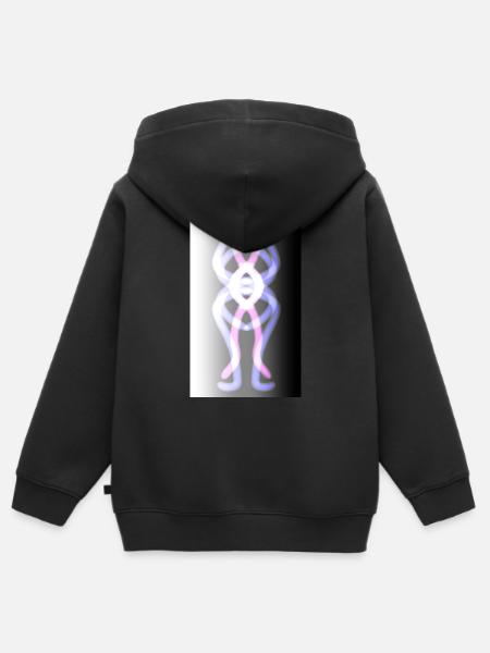 Figure, Fantaisie, Motif - Sweat Premium à capuche zippé enfant bio - noir