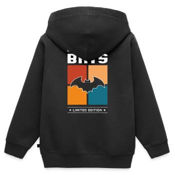 Bats - Kids Premium Organic Zip-up Hoodie - black - Back - AI Model Kid Male (0cm)