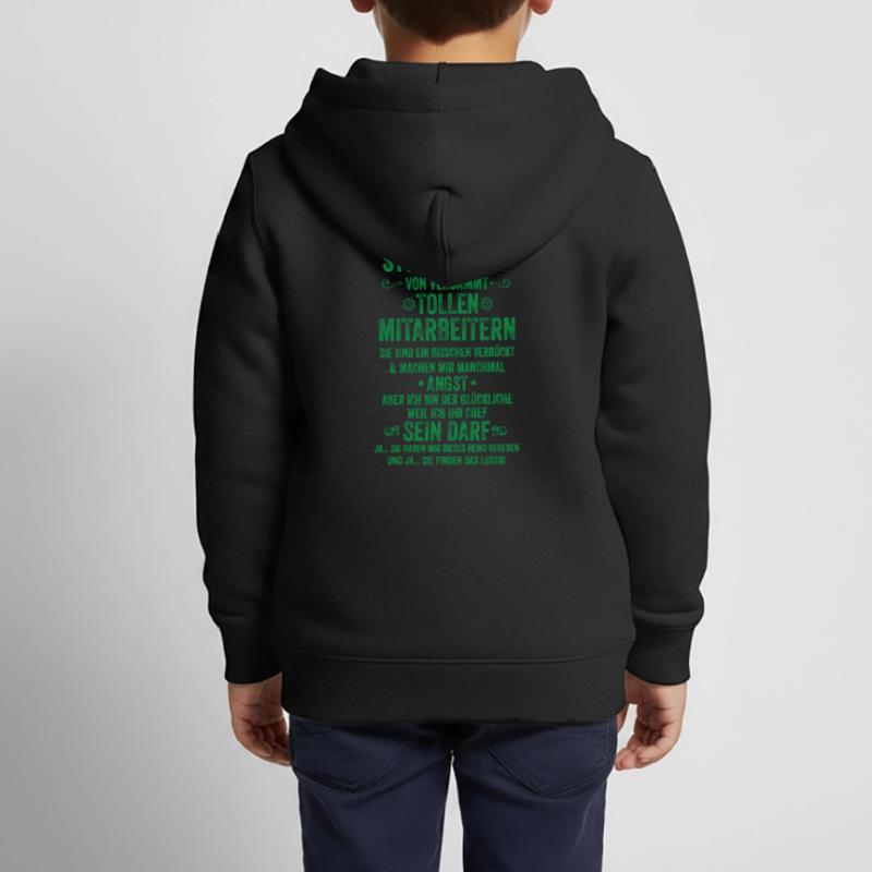 Ich Bin Ein Stolzer Chef Von Tollen Mitarbeitern Kinder Premium Organic Zip Hoodie