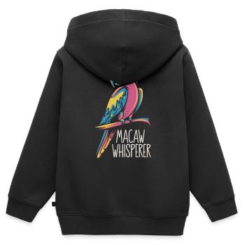 Exotic Bird Style - Kids Premium Organic Zip-up Hoodie - black - Back - AI Model Kid Male (0cm)