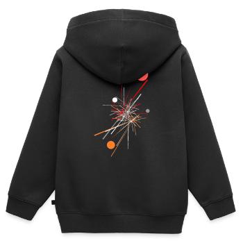 Multicolored Abstract Shards - Kids Premium Organic Zip-up Hoodie - black - Back - AI Model Kid Male (0cm)