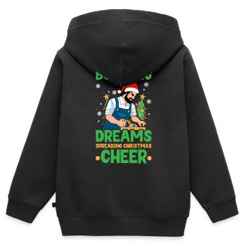 Jingle Bells Gesunde Zähne schwillt an Zahnarzt Za - Kinder Premium Organic Zip Hoodie - Schwarz - Hinten - AI Model Kid Male (0cm)