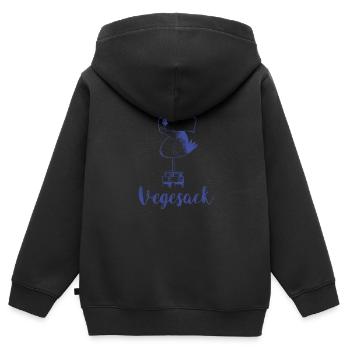 Vegesack Moewe - Kinder Premium Organic Zip Hoodie - Schwarz - Hinten - AI Model Kid Male (0cm)
