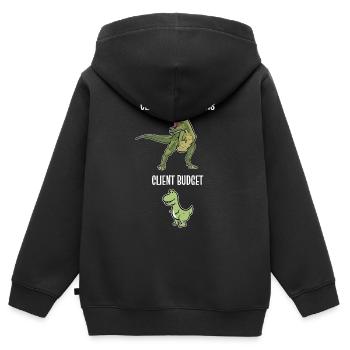 Grafiker Designerin Grafik Designer Künstlerin - Kinder Premium Organic Zip Hoodie - Schwarz - Hinten - AI Model Kid Male (0cm)