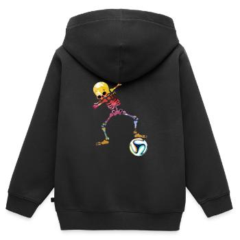 Fußball Mann Soccer Jungs Torwart outfit Bolzen - Kinder Premium Organic Zip Hoodie - Schwarz - Hinten - AI Model Kid Male (0cm)