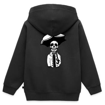 Skull - Kids Premium Organic Zip-up Hoodie - black - Back - AI Model Kid Male (0cm)
