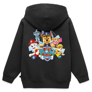 Paw Patrol Logo - Kinder Premium Organic Zip Hoodie - Schwarz - Hinten - AI Model Kid Male (0cm)