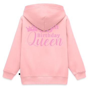 30e anniversaire - Sweat Premium à capuche zippé enfant bio - rose - Dos - AI Model Kid Female (0cm)