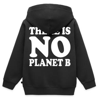 There is no planet b - Sweat Premium à capuche zippé enfant bio - noir - Dos - AI Model Kid Male (0cm)