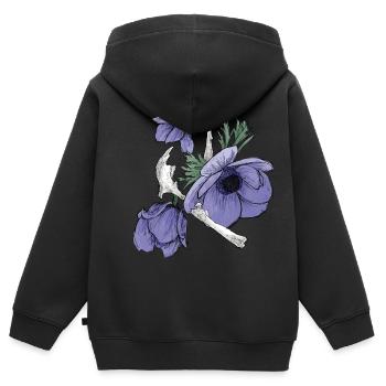 Flowers and bones - Kids Premium Organic Zip-up Hoodie - black - Back - AI Model Kid Male (0cm)