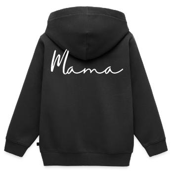 mama - Kids Premium Organic Zip-up Hoodie - black - Back - AI Model Kid Male (0cm)
