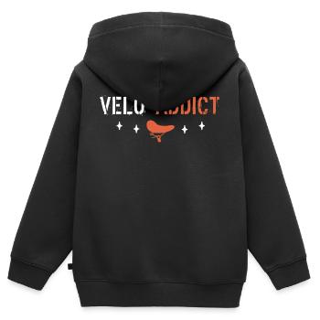 Fahrrad-Süchtige - Kinder Premium Organic Zip Hoodie - Schwarz - Hinten - AI Model Kid Male (0cm)