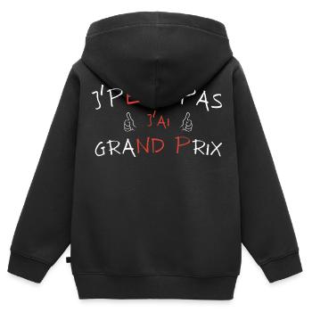 j peux pas j ai Grand prix - Sweat Premium à capuche zippé enfant bio - noir - Dos - AI Model Kid Male (0cm)