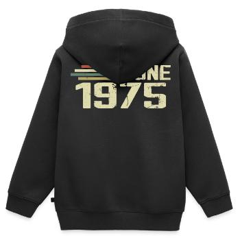Juin 1975 Anniversaire Juin 1975 Juin 1975 Anniversaire - Sweat Premium à capuche zippé enfant bio - noir - Dos - AI Model Kid Male (0cm)