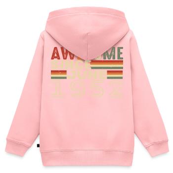 Juni 1952 Original 1952 Jubiläum 1952 Juni 1952 - Kinder Premium Organic Zip Hoodie - Rosa - Hinten - AI Model Kid Female (0cm)