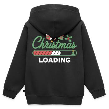 Christmas Loading Loading Bar Christmas - Kids Premium Organic Zip-up Hoodie - black - Back - AI Model Kid Male (0cm)