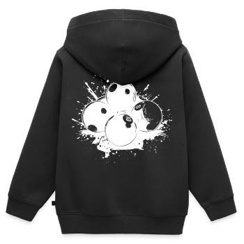 Boules de billard Graffiti - Sweat Premium à capuche zippé enfant bio - noir - Dos - AI Model Kid Male (0cm)