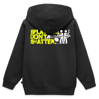 Paintball - Kinder Premium Organic Zip Hoodie - Schwarz - Hinten - AI Model Kid Male (0cm)
