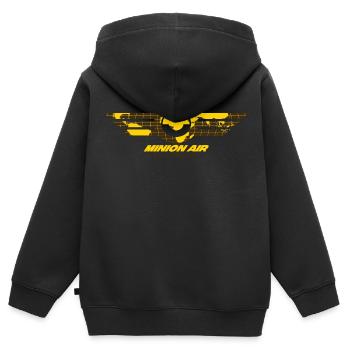 Minions Fliegen Mit Minion Air - Kinder Premium Organic Zip Hoodie - Schwarz - Hinten - AI Model Kid Male (0cm)