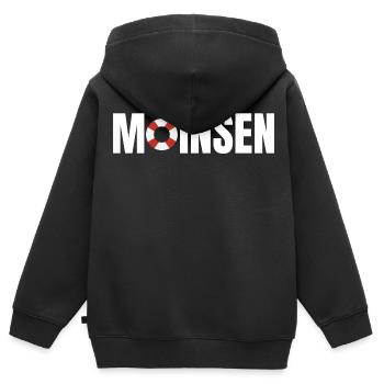 Oldenburg Oldenburger Norden Norddeutschland Moin - Kinder Premium Organic Zip Hoodie - Schwarz - Hinten - AI Model Kid Male (0cm)
