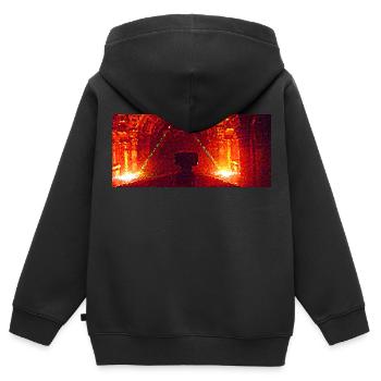 Das Boot aller Gefahren - Kinder Premium Organic Zip Hoodie - Schwarz - Hinten - AI Model Kid Male (0cm)