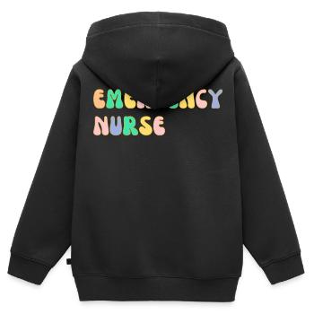 Notfall-Krankenschwester - Kinder Premium Organic Zip Hoodie - Schwarz - Hinten - AI Model Kid Male (0cm)