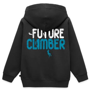 Future Rock Climber Klettern Baby Jungen Kinder - Kinder Premium Organic Zip Hoodie - Schwarz - Hinten - AI Model Kid Male (0cm)