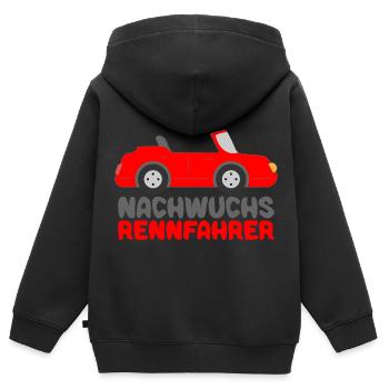 Nachwuchs Auto Rennfahrer Rennwagen Baby Jungen - Kinder Premium Organic Zip Hoodie - Schwarz - Hinten - AI Model Kid Male (0cm)
