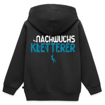 Nachwuchs Kletterer Klettern Baby Jungen Kinder - Kinder Premium Organic Zip Hoodie - Schwarz - Hinten - AI Model Kid Male (0cm)