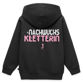 Nachwuchs Kletterin Klettern Baby Mädchen Kinder - Kinder Premium Organic Zip Hoodie - Schwarz - Hinten - AI Model Kid Male (0cm)
