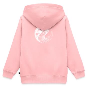 Yggdrasil Arbre Viking Walhalla Wotan Thor Odhin - Sweat Premium à capuche zippé enfant bio - rose - Dos - AI Model Kid Female (0cm)