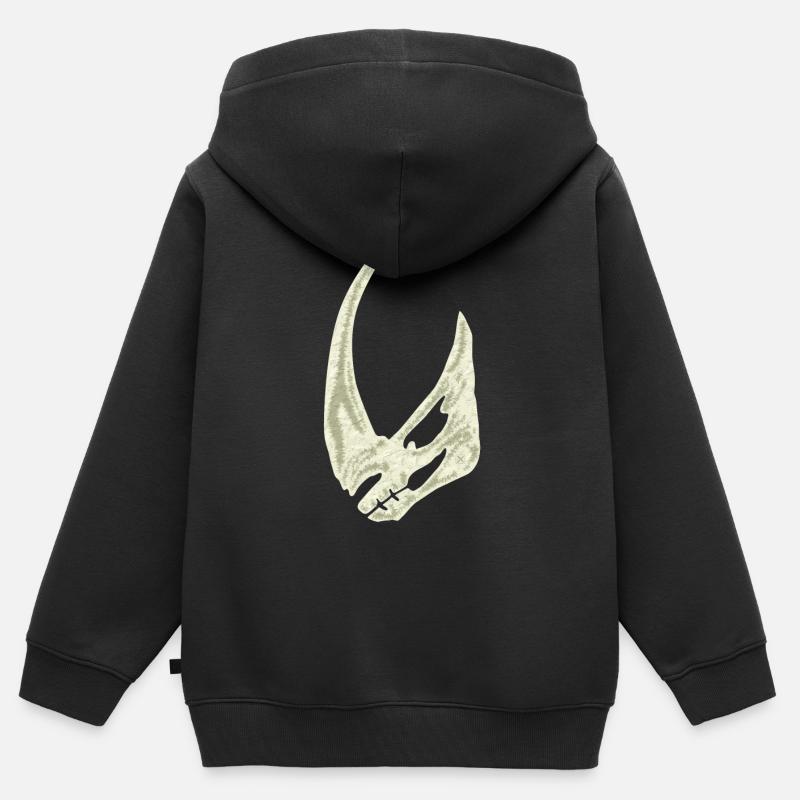 Le mudhorn - Sweat Premium à capuche zippé enfant bio - noir