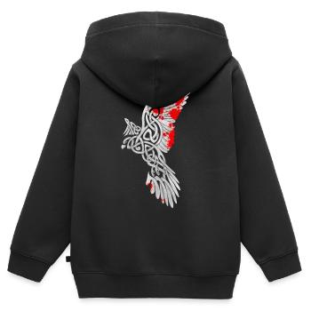 Bloody Svarog - Kinder Premium Organic Zip Hoodie - Schwarz - Hinten - AI Model Kid Male (0cm)