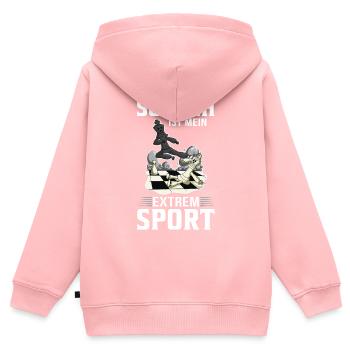 Schach Denksport Schachspieler Schachverein lustig - Kinder Premium Organic Zip Hoodie - Rosa - Hinten - AI Model Kid Female (0cm)