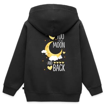 Romantisch Freundschaft Paare - Kinder Premium Organic Zip Hoodie - Schwarz - Hinten - AI Model Kid Male (0cm)